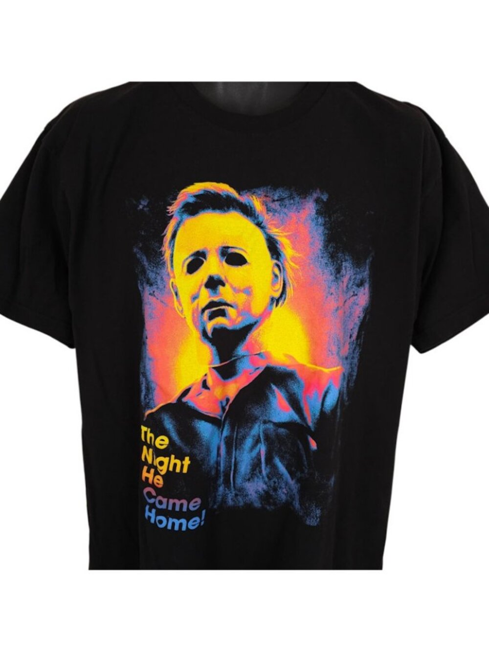 Halloween T Shirt Mens Size XL Black Michael Myers The Night He Came Home Horror